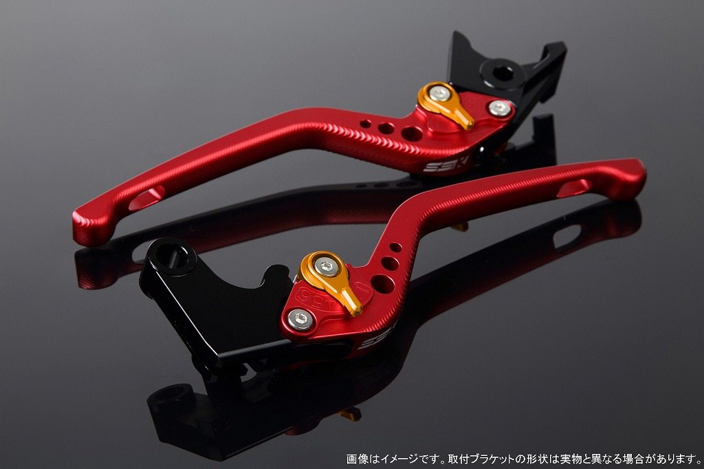 SPEEDRA スピードラ アルミビレットアジャストレバーセット 3Dロング HONDA ホンダ ブレーキ・クラッチレバーセット ハンドル周辺パーツ ハンドル レバー本体カラー：マットレッド / アジャスターカラー：マットゴールド