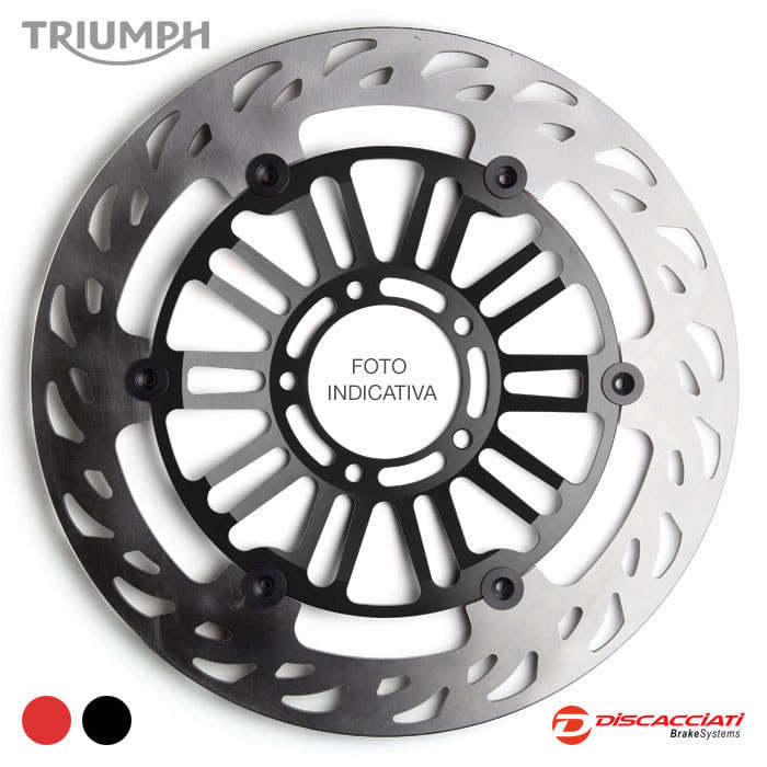 DISCACCIATI ディスカチャーティー ライトウェイト フロントフローティングディスク SPEED 94 1050 R TRIPLE S SPRINT GT TROPHY 1215 SE TRIUMPH トライアンフ ブレーキディスクローター ブレーキ 取り付け予定車両：ABS有り / ディスクインナーカラー：アルマイトブラック