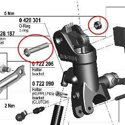 MAGURA マグラ 【195ラジアルマスターシリンダー】用補修部品 レバースクリューキ...