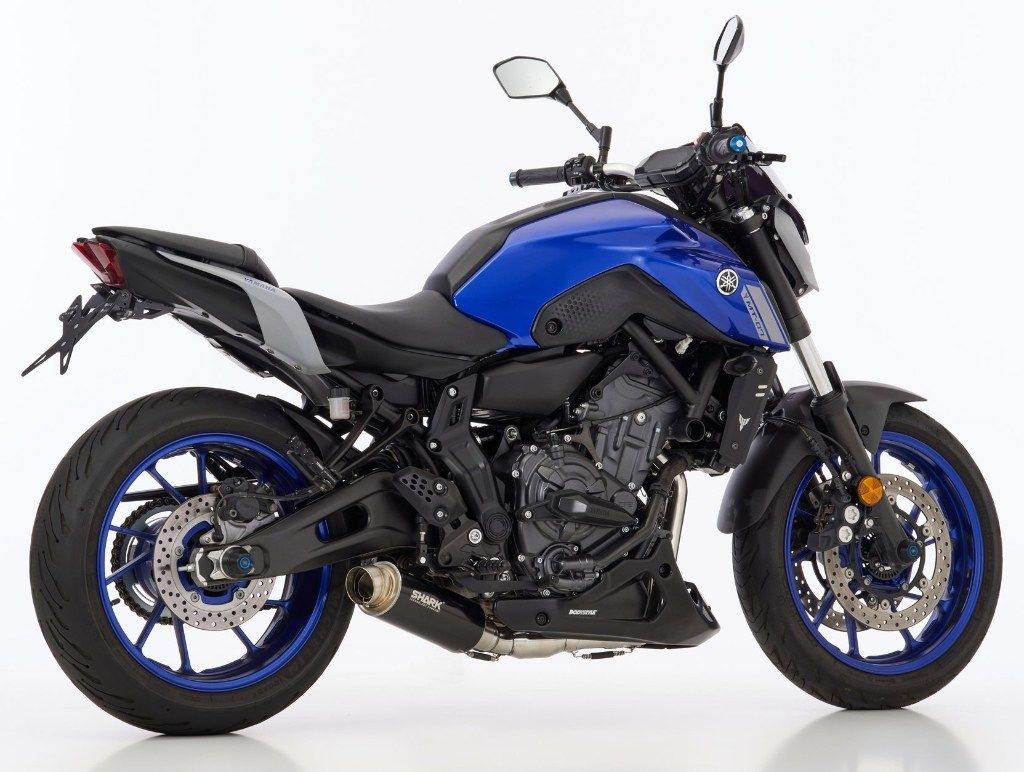 751 cc 〜 - SHARK シャーク SRC 4 Complete Exhaust System (2-1) Super Short スリップオンマフラー MT-07 Tracer7 Tracer7GT XSR700 YAMAHA ヤマハ マフラー