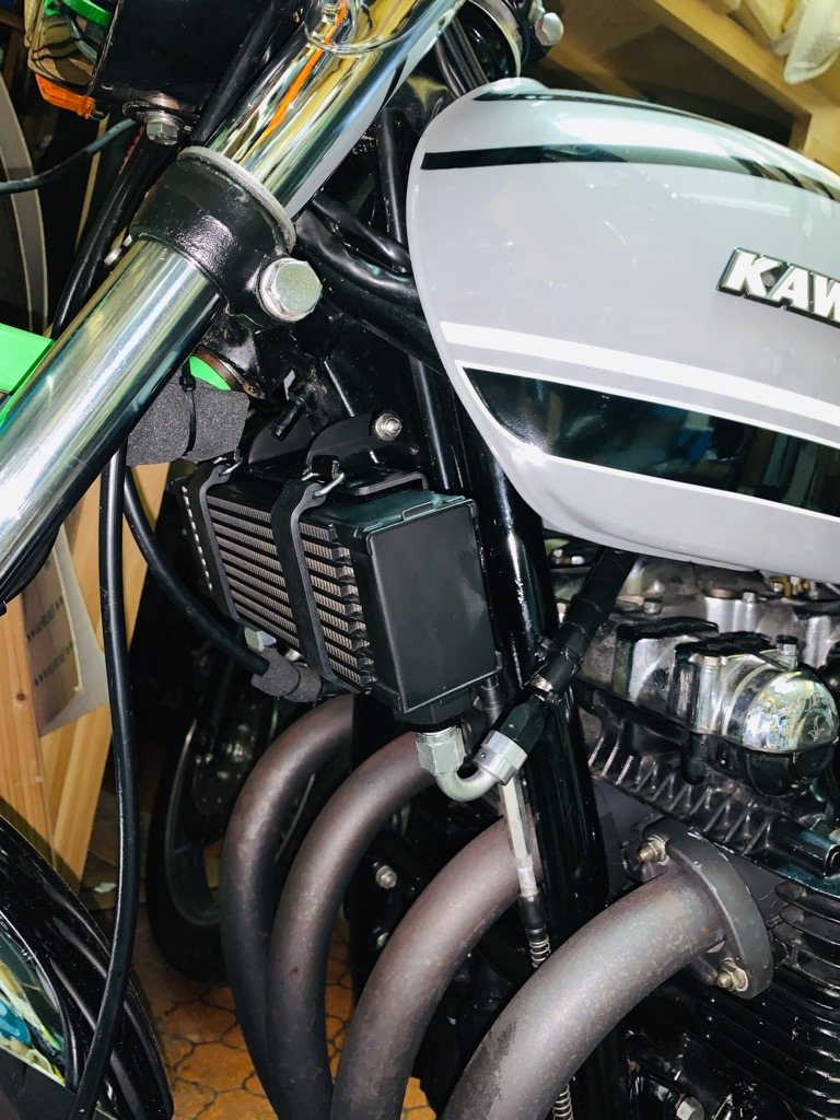 SPEED SHOP ITO スピードショップイトウ Z用上外回し6インチオイルクーラーキット KAWASAKI カワサキ タイプ：6インチ10段120度 / カラー：シルバー(コア)／ブラックアルマイト(ステー) 1