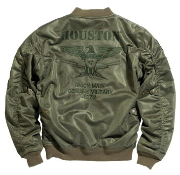 HOUSTON ヒューストン MA-1 BLACK KNIGHTS MESH M/C ジャケット