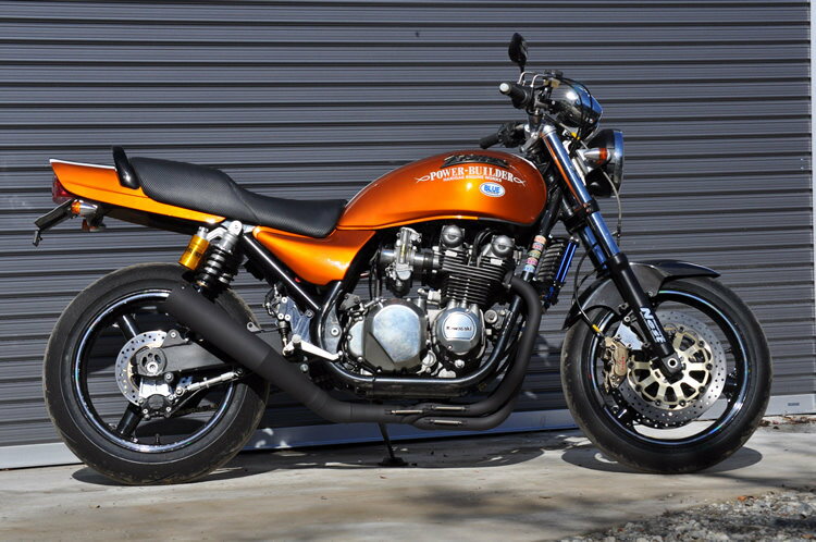 POWER BUILDER パワービルダー 機械曲げメガホンマフラー ZEPHYR750 KAWASAKI カワサキ フルエキゾーストマフラー マフラー
