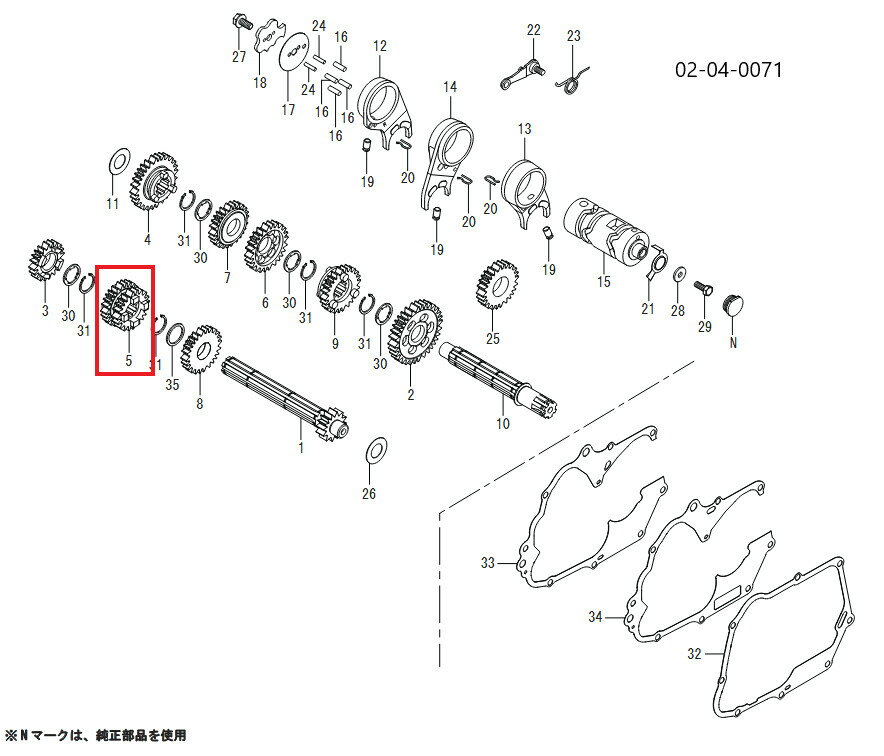 SP武川 SPタケガワ メインシャフト 3RD/4THギヤ (21T/24T) モンキー HONDA ホンダ ミッション・ギア エンジンパーツ エンジン