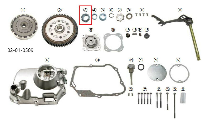 SP武川 SPタケガワ 【補修部品】 プライマリードライブギア18T モンキー HONDA ホンダ ミッション・ギア エンジンパーツ エンジン