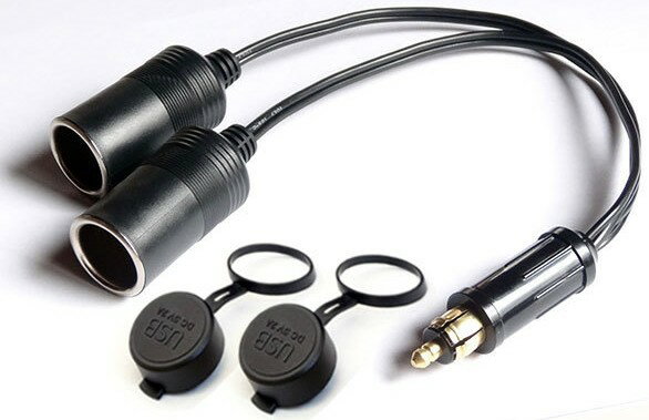 P&A International P&Aインターナショナル ツインヘラータイプ電源ソケットアダプター シガーソケット..