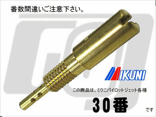 GUTS CHROME ガッツクローム ミクニ HSRパイロットジェット30番 その他車種 汎用 HARLEY-DAVIDSON ハーレーダビッドソン スロージェット・パイロットジェット 吸気関連 エンジン