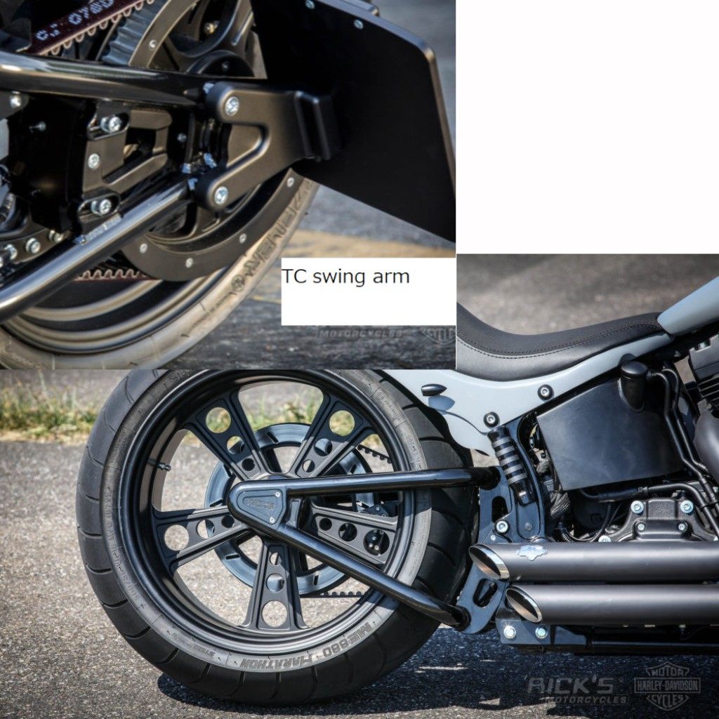 RICK’S MOTORCYCLES リックスモーターサイクル スイングアームキット FXSB HARLEY-DAVIDSON ハーレーダビッドソン ブレーキ：純正ブレーキ用 / サイドナンバープレート用マウント：なし 3