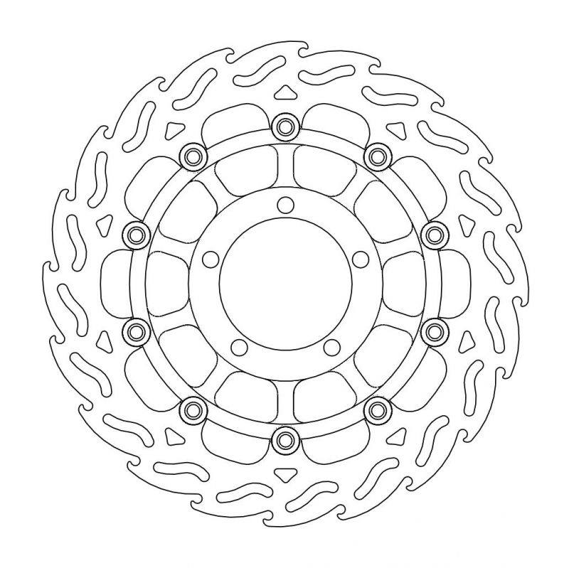 MOTOMASTER モトマスター フレイム ステンローター フロント用 DB7 DAYTONA 675 STREET TRIPLE R 07-10 bimota ビモータ TRIUMPH トライアンフ ブレーキディスクローター ブレーキ