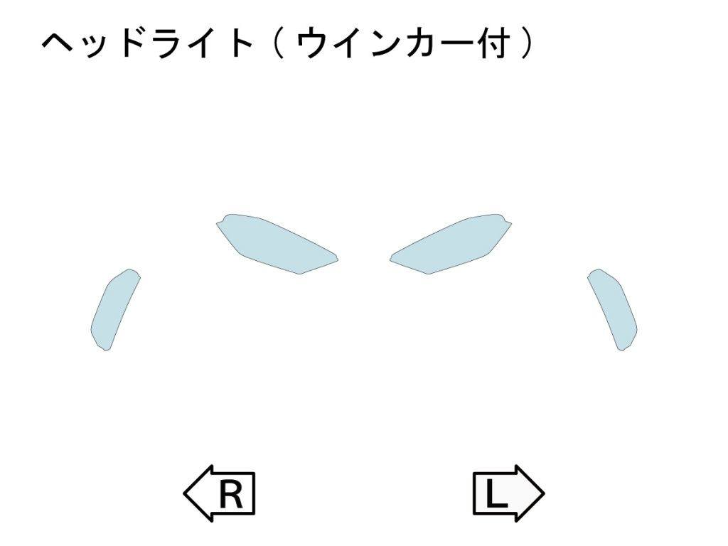 ECHELON エシュロン ヘッドライト(ウインカー付)【QUATECT】 ムルティストラーダV4S DUCATI ドゥカティ プロテクションフィルム・保護フィルム 外装