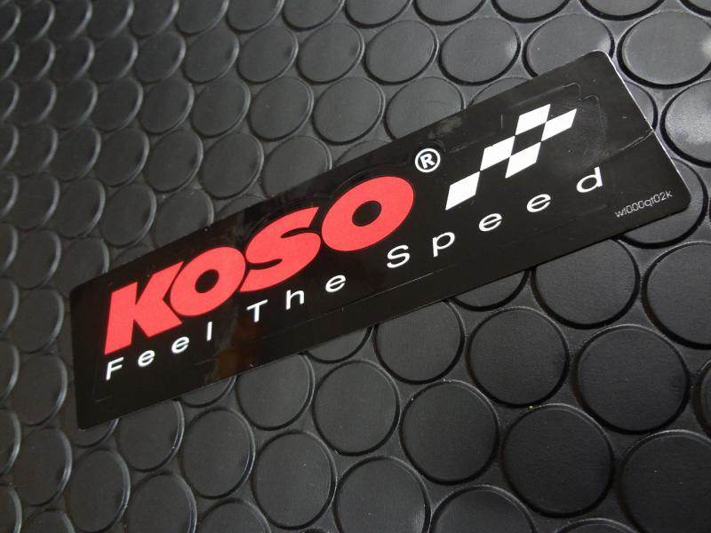 KOSO コーソー ステッカー 【ブラック】25mm×120mm ステッカー・デカール 外装