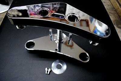 部品屋K&W ビレットトリプルツリー3 汎用 HARLEY-DAVIDSON ハーレーダビッドソン トリプルツリー・ステム・アンダーブラケット ハンドル