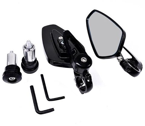 MIRAX ミラックス ヘキサゴンバーエンドミラー 左右セット ミラー ハンドル