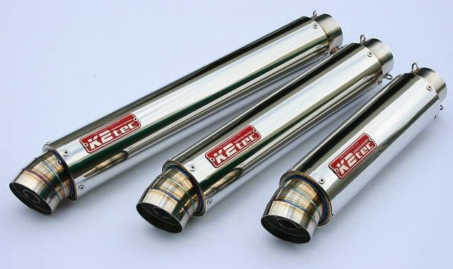 Mufflers - K2TEC ケイツーテック 汎用サイレンサー ステンレス STD 3ピース 100・320・60.5／P50 バンド 補修・汎用サイレンサー マフラー