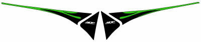 MDF エムディーエフ 車種別グラフィックデカールキット KLX125 ファイア KAWASAKI カワサキ グラフィックキット 外装 サイドカバー部分、左右セット