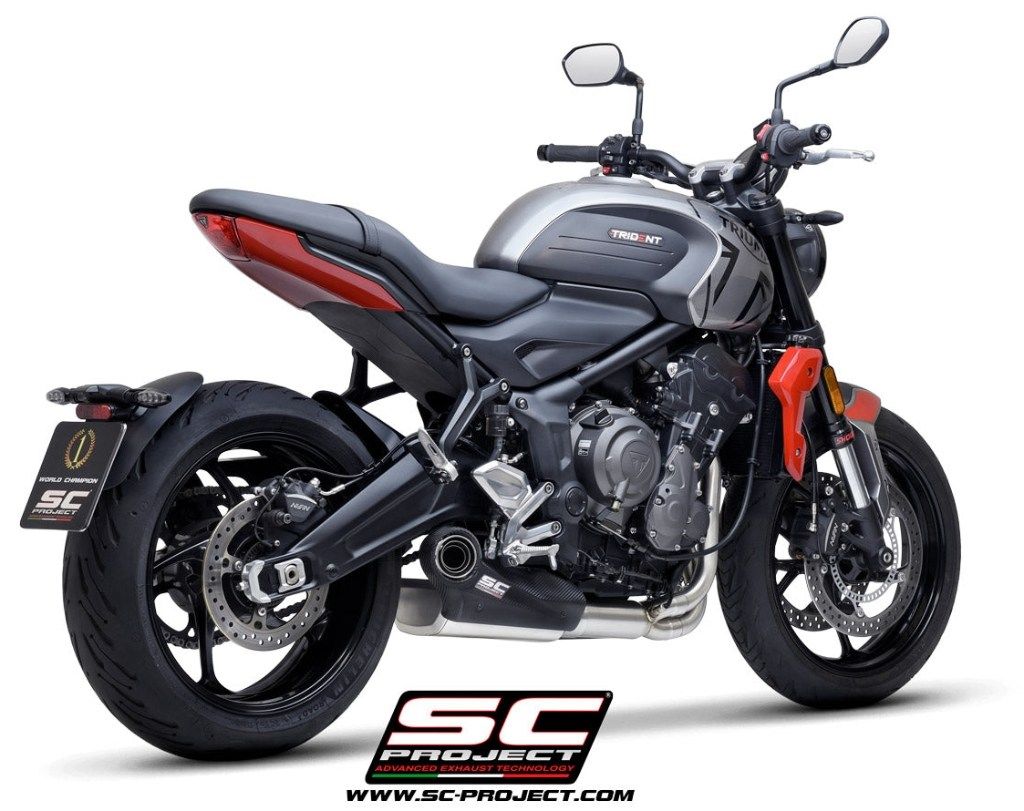 SC-PROJECT SCプロジェクト フルエキゾーストシステム 3-1＆STR-1 サイレンサー TRIDENT 660 TRIUMPH トライアンフ フルエキゾーストマフラー マフラー