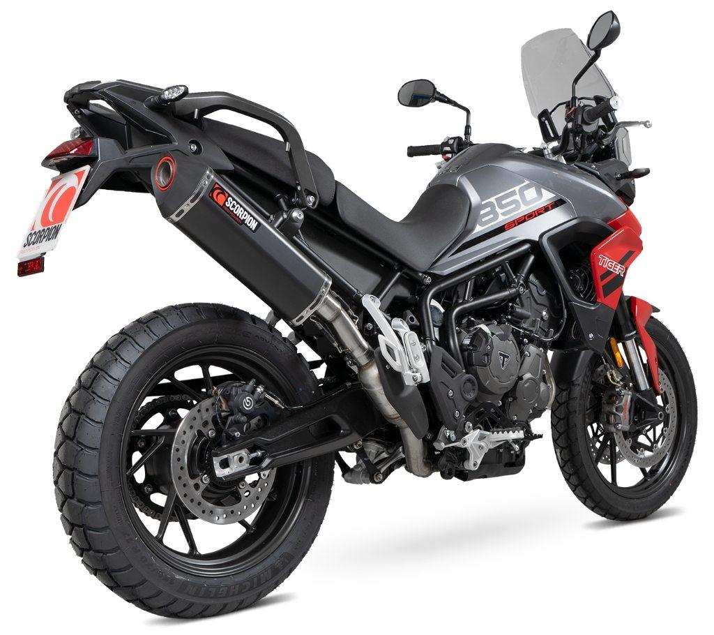 SCORPION スコーピオン セルケトパラレル スリップオンマフラー Tiger 850 TRIUMPH トライアンフ マフラー タイプ：Black Ceramic Coated Sleeve