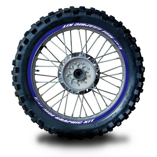 MDF エムディーエフ オフリムストライプ 13M リムステッカー・リムストライプ 外装 カラー：ブルーベース×ホワイトロゴ文字...