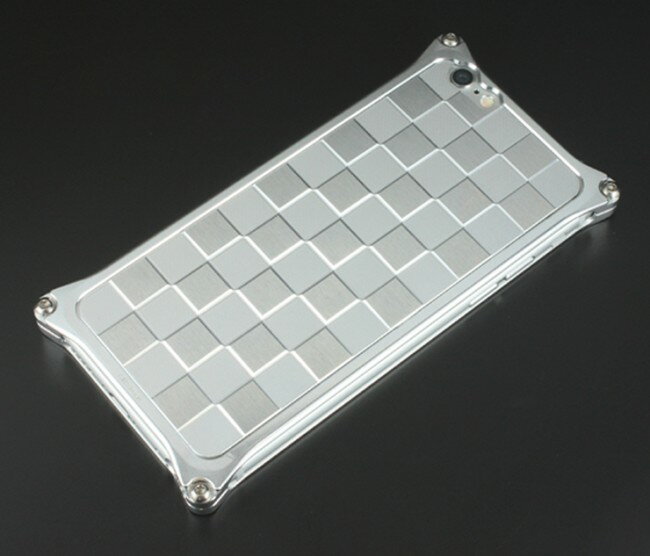 GILD design ギルドデザイン アルミパネル市松 iPhone6／S 用ソリッドバンパー対応 スマートフォンケー..