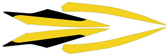 MDF エムディーエフ 車種別グラフィックデカールキット TRICITY ストロボ Tricity155 YAMAHA ヤマハ グラフィックキット 外装 フロントトップ部分