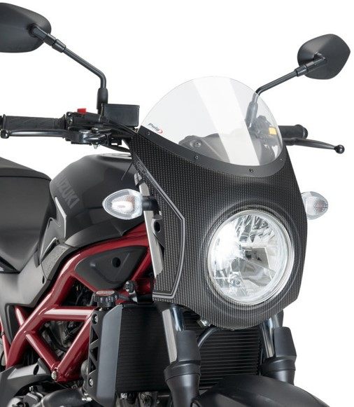 Puig プーチ レトロ フェアリング SV650 SUZUKI スズキ ビキニカウル カウル関連 外装 スクリーン部カラー：クリア / カウル部カラー：カーボンプリント
