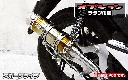 WirusWin ウイルズウィン ロイヤルマフラー ディオ110 HONDA ホンダ フルエキゾーストマフラー マフラー タイプ：バズーカー 【チタン仕様】