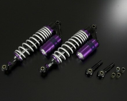 バイクパーツセンター RCリアショック Ver.R (Sタイプ) リアサスペンション サスペンション 足回り スプリングカラー：シルバー／タンクカラー：パープル