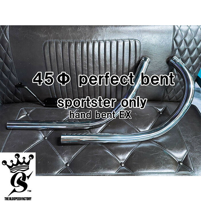 THE OLD SPEED FACTORY オールドスピードファクトリー 45Φ perfect bent (パーフェクト ベント) XL883 XL883C XL1200C SPORTSTER 1200 CUSTOM XL1200R XL883L XL883R HARLEY-DAVIDSON ハーレーダビッドソン フルエキゾーストマフラー マフラー