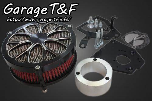 Garage T&F ガレージ T&F ラグジュアリーエアクリーナーキット シャドウスラッシャー400 HONDA ホンダ タイプ：フラワー / エアクリーナー部分：コントラスト仕上げ