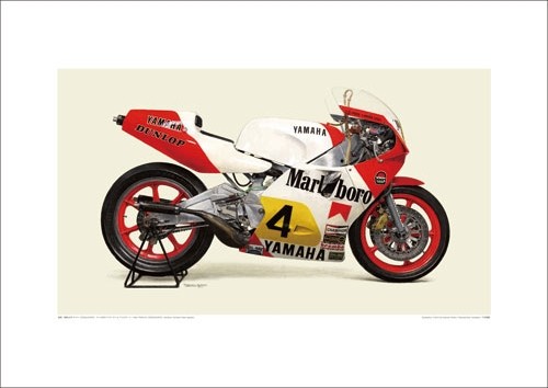 Y’S GEAR(YAMAHA) ワイズギア(ヤマハ) 1984 YAMAHA YZR500-OW76 Marlboro Yamaha Team Agostini A2ポスター