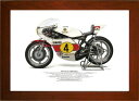 Y’S GEAR(YAMAHA) ワイズギア(ヤマハ) 1975 YAMAHA YZR500-OW23 A3額装