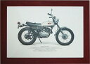 Y’S GEAR(YAMAHA) ワイズギア 1968 YAMAHA (DT-1) A3額装 ポスター・カレンダー バイク関連グッズ