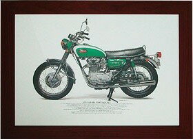 Y’S GEAR(YAMAHA) ワイズギア 1968 YAMAHA XS-1 A3額装 その他グッズ バイク関連グッズ