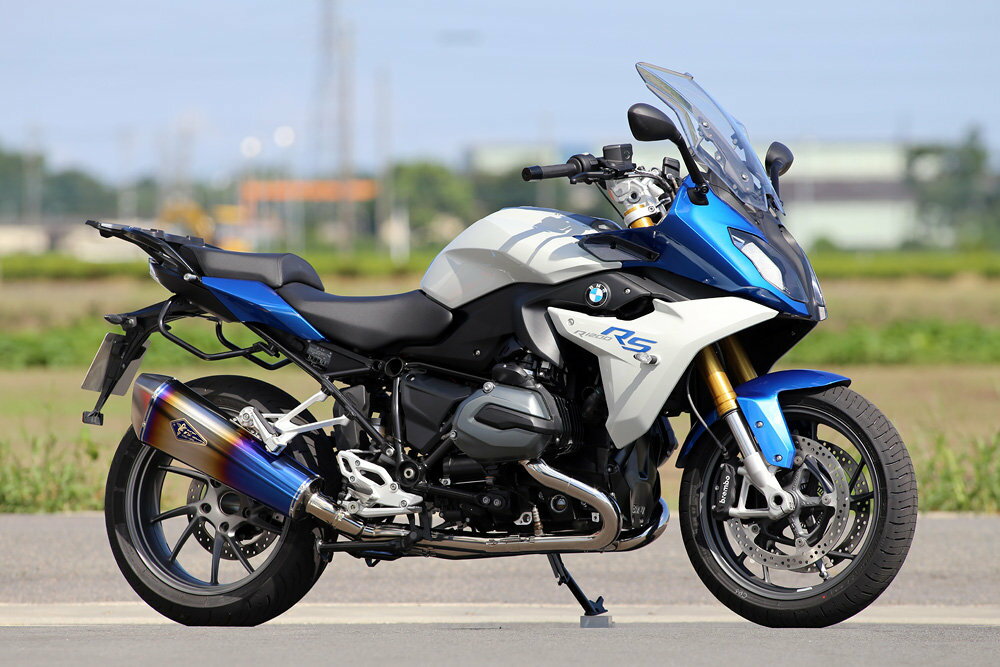 r’s gear アールズギア ワイバン フルエキゾーストチタンマフラー R1200R R1200RS BMW フルエキゾーストマフラー マフラー サイレンサーカラー：ドラッグブルー