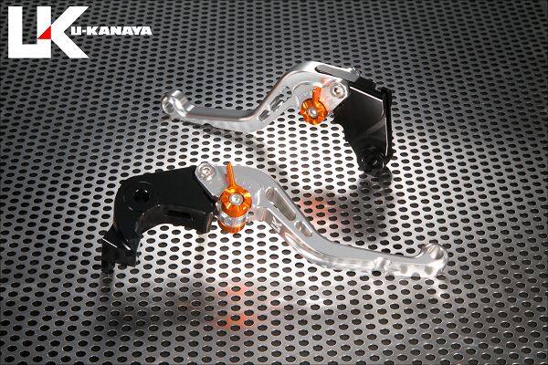 U-KANAYA ユーカナヤ スタンダードタイプ アルミビレットレバーセット SPEED TWIN 900 STREET CUP TRIUMPH トライアンフ ブレーキ・クラッチレバーセット ハンドル周辺パーツ ハンドル レバーカラー：シルバー / アジャスターカラー：ゴールド