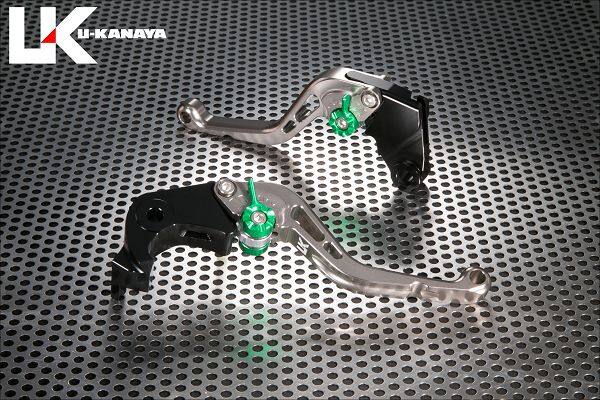 U-KANAYA ユーカナヤ スタンダードタイプ アルミビレットレバーセット SPEED TWIN 900 STREET CUP TRIUMPH トライアンフ ブレーキ・クラッチレバーセット ハンドル周辺パーツ ハンドル レバーカラー：チタンカラー / アジャスターカラー：ブラック