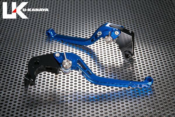 U-KANAYA ユーカナヤ スタンダードタイプ アルミビレットレバーセット SPEED TWIN 900 STREET CUP TRIUMPH トライアンフ ブレーキ・クラッチレバーセット ハンドル周辺パーツ ハンドル レバーカラー：ブルー / アジャスターカラー：ブルー