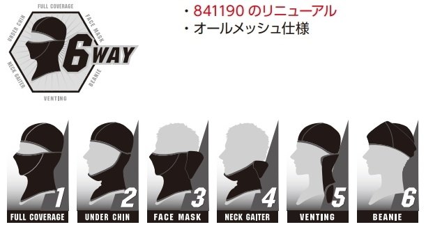ウェビック 楽天市場店のTSDESIGN ティーエスデザイン BALACLAVAアイスマスクメッシュ フェイスマスク アパレル｜アングル2