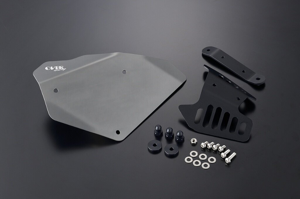 OVER オーヴァー サイドカバー Type2 L側 Monkey125 HONDA ホンダ サイドカウル・サイドカバー カウル関連 外装 メインカバー：ガンメタアルマイト仕上げ