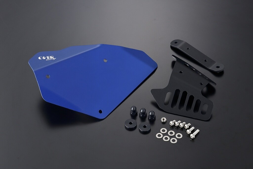 OVER オーヴァー サイドカバー Type2 L側 Monkey125 HONDA ホンダ サイドカウル・サイドカバー カウル関連 外装 メインカバー：ブルーアルマイト仕上げ