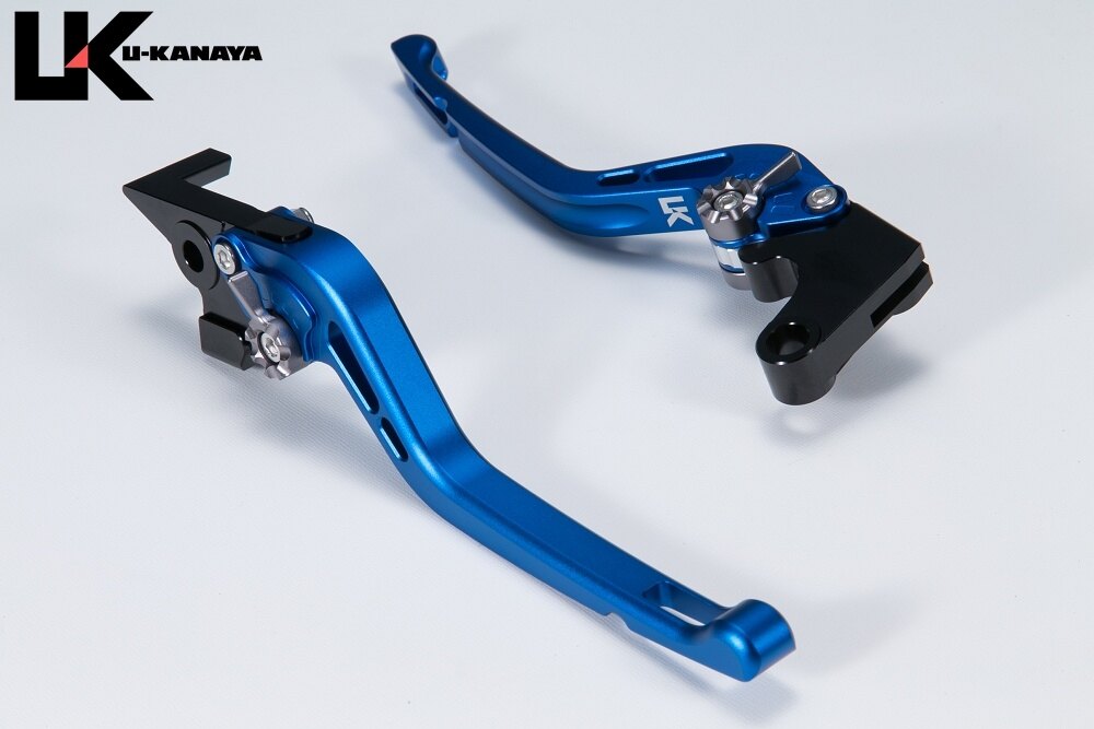 U-KANAYA ユーカナヤ GPタイプ アルミビレットレバーセット マットカラー Z900 SE KAWASAKI カワサキ ブレーキ・クラッチレバーセット ハンドル周辺パーツ ハンドル レバーカラー：マットブルー / アジャスターカラー：マットオレンジ