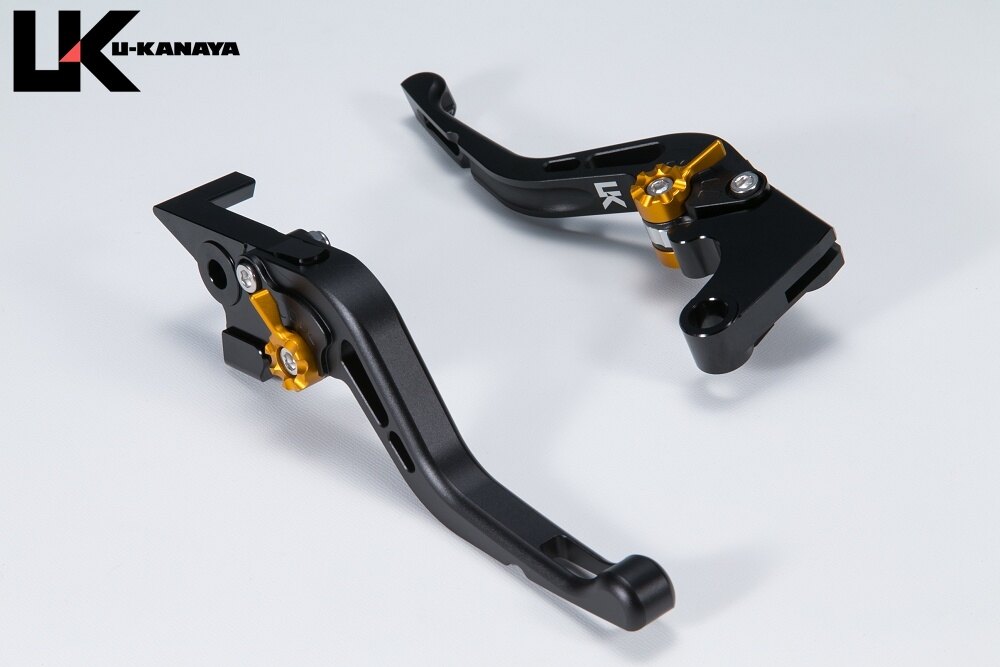 U-KANAYA ユーカナヤ GPタイプ アルミビレットレバーセット マットカラー Z900 SE Z900RS CAFE KAWASAKI カワサキ ブレーキ・クラッチレバーセット ハンドル周辺パーツ ハンドル レバーカラー：マットブラック / アジャスターカラー：マットゴールド