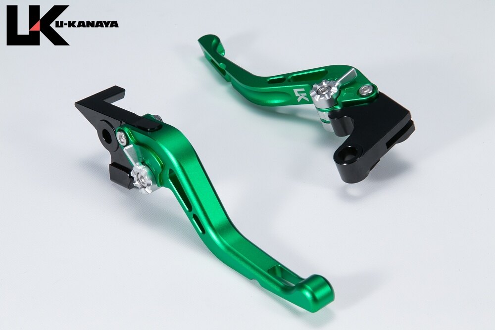 U-KANAYA ユーカナヤ GPタイプ アルミビレットレバーセット マットカラー Z900 SE Z900RS CAFE KAWASAKI カワサキ ブレーキ・クラッチレバーセット ハンドル周辺パーツ ハンドル レバーカラー：マットグリーン / アジャスターカラー：マットシルバー