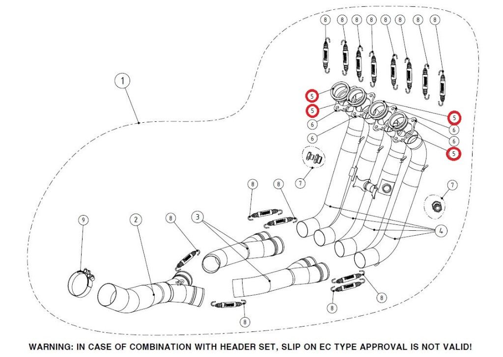 AKRAPOVIC アクラポビッチ 【リペアパーツ】P-88 inner sleeve S1000RR BMW マフラーフランジ マフラー
