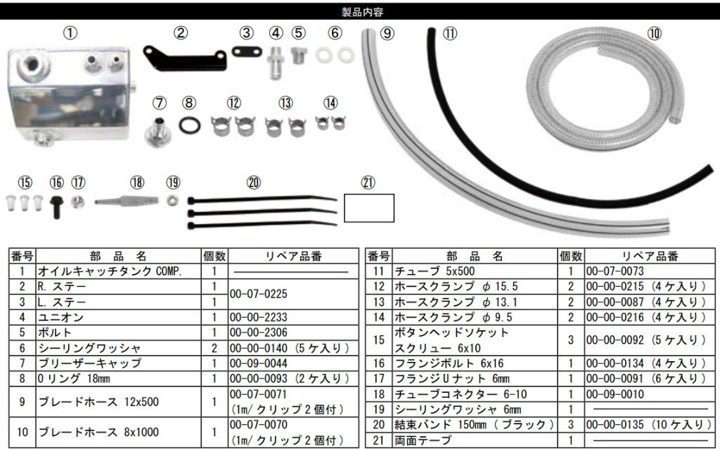 SP武川 SPタケガワ オイルキャッチタンクキット Ape50 Ape100 1