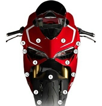 EAZI-GUARD イージーガード 車種別ストーンチッププロテクションフィルム 1299 PANIGALE DUCATI ドゥカティ カラー：グロスサーフェス（艶あり）