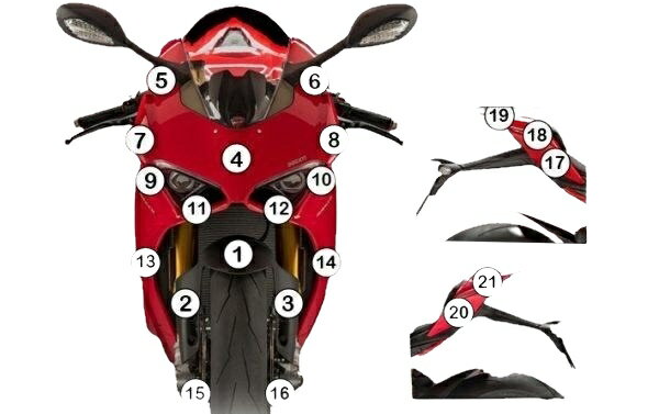 EAZI-GUARD イージーガード 車種別ストーンチッププロテクションフィルム V4 PANIGALE DUCATI ドゥカティ プロテクションフィルム・保護フィルム 外装 カラー：グロスサーフェス（艶あり）