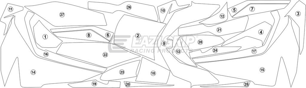 EAZI-GUARD イージーガード 車種別ストーンチッププロテクションフィルム CRF1100L AFRICA TWIN HONDA ホンダ プロテクションフィルム・保護フィルム 外装 カラー：グロスサーフェイス(艶あり) 2