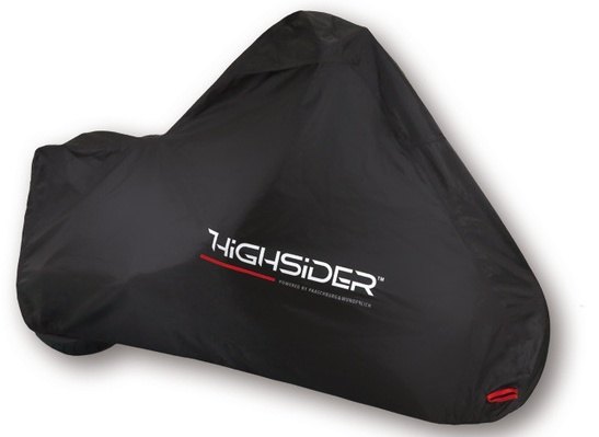 ■商品概要【メーカー品番】380-205サイズ：Sサイズ：ブラック■詳細説明HIGHSIDER cover tarpaulinThe perfect two-wheel protection outdoors:High-quality cover tarpaulin made of elastic， tear-resistant aswellas waterproof and UV-resistant high-tech fibre． Throughrubberizedseamsthe hard-wearing motorcycle cover offers the bestprotectionagainst rain， dew or other wetness． The extremely robusthood isprovided with a soft inner fleece and thus also withdailyUse in away that is particularly gentle on paint．Designed for street motorcycles， it fulfils thefollowingrequirements， not least due to its integrated ventilationopenings，heat protection on both sides andreinforced lock eyeletfor theftprotection highest demands of the two-wheelers． It isattached tothe motorcycle by means of an adjustable click lock．High contrast，whiteHIGHSIDER lettering on the long sides of theblack tarpaulinand the white HIGHSIDER logo on the back visuallyunderline thispremium product．Tailor-made for your bike -the extensive range of accessoriesfromHIGHSIDER is perfectly tailored to your motorcycle． Withthehighest level of quality and functionality， you caneasilycustomize your bike according to your wishes．design． SizeS:Length: 183 cmWidth: 80 cmHeight: 115 cmFits most 50 cc scooters．Size M:Length: 203 cmWidth: 80 cmHeight: 120 cmFits mostLight motorcycles (80/125 ccandsupersporters/superbikes．size L:length: 229 cmwidth: 89 cmheight: 125 cmheight: 125 cmfits most naked bikes．size XL:length: 246 cmwidth: 94cmHeight: 130 cmFits most choppers and small touring bikes．Size XXL:Length: 264 cmWidth: 105 cmHeight: 135 cmSuitable for large cruisers and touringBikes．Scope of delivery: 1 piece incl． practical carrying bagDETERMINE SIZE:Determine the correct size of your tarpaulin by measuringthelength， width and height of yourMeasure the motorcycle/scooterortake the measurements from the vehicle registration documenttocompare the given measurements． The correct size has a coversheetthat is about 5-10 cm larger than themotorcycle length andabout 5cm above the ground．TIP:Do not buy too big， the more it flutters， the more it scrubs． Andinwinter a tarpaulin always tears and breaks exactly where itcanmovediligently． Make sure there is enough space: a clearance of atleastfive centimetres from the floor increases the chance of airexchangeand counteracts the formation of condensation． IfIf youare in doubtbetween two sizes， choose the larger option．■注意点※輸入品のため、説明書が付属する場合、外国語の説明書となります。※メーカー都合により商品の仕様変更がある場合がございます。ご了承ください。　※画像はイメージです。