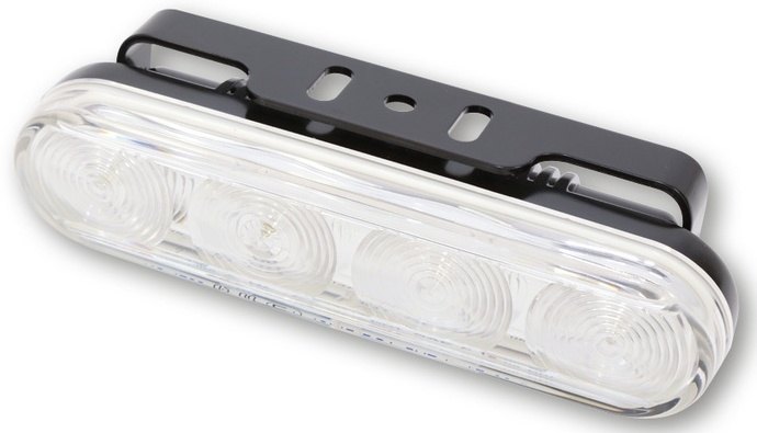 ■商品概要【メーカー品番】222-501■詳細説明HIGHSIDER LED daytime running lightThe LED daytime running light with 4 power LEDs and parkinglightfunction ensures that other road users perceive bikers well．Packedin amatt black， rectangular aluminium housing， the daytimerunninglight is manufactured for universal mounting． With thisdaytimerunning light， the light switches to the dimmedParking lightmode，E-tested．See and be seen - give your bike personality! The unusual designandthe perfect technology of the HIGHSIDER headlight series makeyoustand out from the crowd．in any case to asuspicious highlight!Dimensions:Width: 150 mmHeight: 38 mmDepth: 39．5 mmTechnical data:Current consumption at 12．5 Volt: max． 0．4 Ampere on (correspondstoapprox． 5Watt)Light current at 12 Volt: 250 lumenConnections:Black cable: ground (-)Red cable = plus (+)， is connected to switched onplus(ignition)．White cable = is connected toControl cable of the dippedbeamconnected．Scope of delivery: 1 pieceNote 1 - with existing light switch:The operation of the HIGHSIDER LED daytime running light requiresamanually switchedDipped headlights via a light switch．The daytime running light must be connected in such a way thatitgoes out when the main headlamp is switched on(exception:operation of the headlamp flasher)． The rearTail lightsmust alwaysremain switched on， i．e． set to ignition plus．Attention: Any other parking lights on the vehicle mustbedisconnected， as max． 2 parking lights can be connectedtothevehicle may be used．Note 2 - without an existing light switch:The daytime running light can also be used on vehicles withoutalight switch The following components， for example， are usedforthis purposerequired:Switch: Art． No． 240-044HIGHSIDER DRL CONTROL- BOX CB1 : Art． No． 208-108 (switchesbetweenlow beam and daytime running light)■注意点※輸入品のため、説明書が付属する場合、外国語の説明書となります。※メーカー都合により商品の仕様変更がある場合がございます。ご了承ください。　※画像はイメージです。